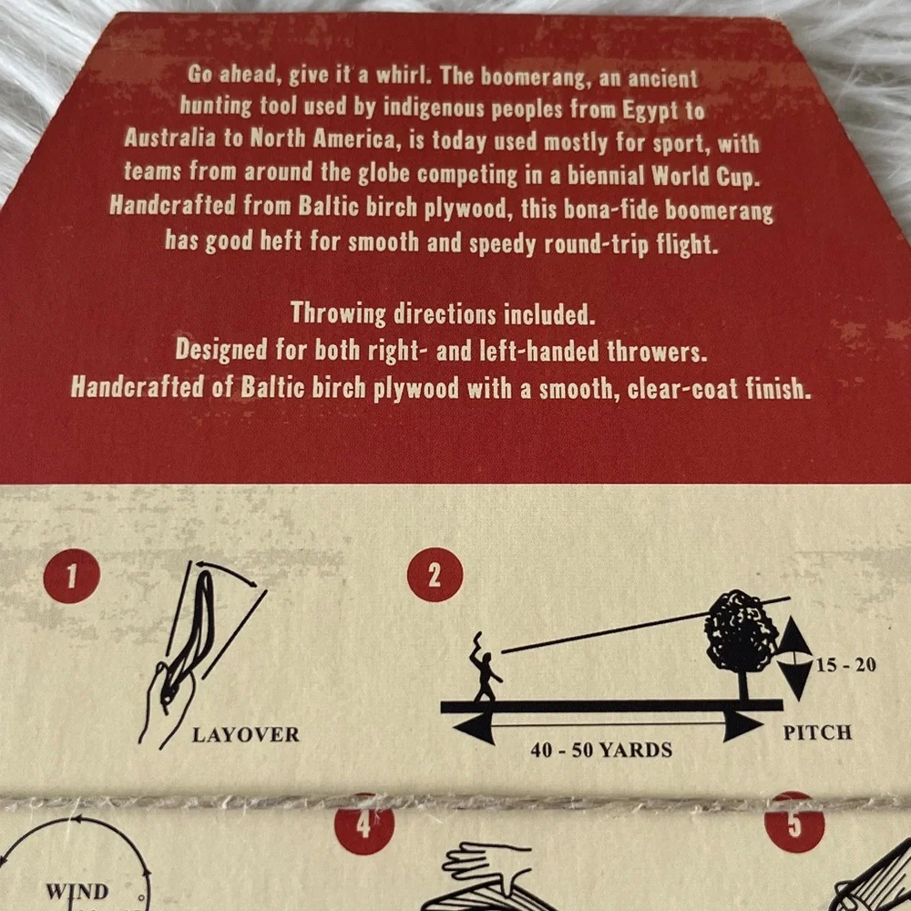 Brich Wood Boomerang - Right Handed
